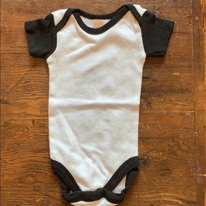 Black and white onesie